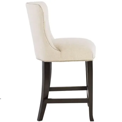 High-End Contemporary Hotel Restaurant Velvet Bar Chairs