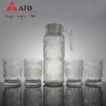 Wholesale Sunflower Glass Water Carafe Drink Pitcher