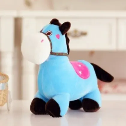 15cm Soft Blue Plush Donkey, Donkey Plush Toy, Stuffed Donkey Toy