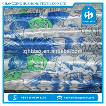 Polyester printed mattress fabrics textiles, home textile fabric from changxing manufacturer