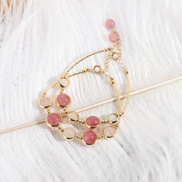Strawberry Crystal Bracelet Crystal Bracelet 14k Gold Strawberry Crystal Bracelet Supplier