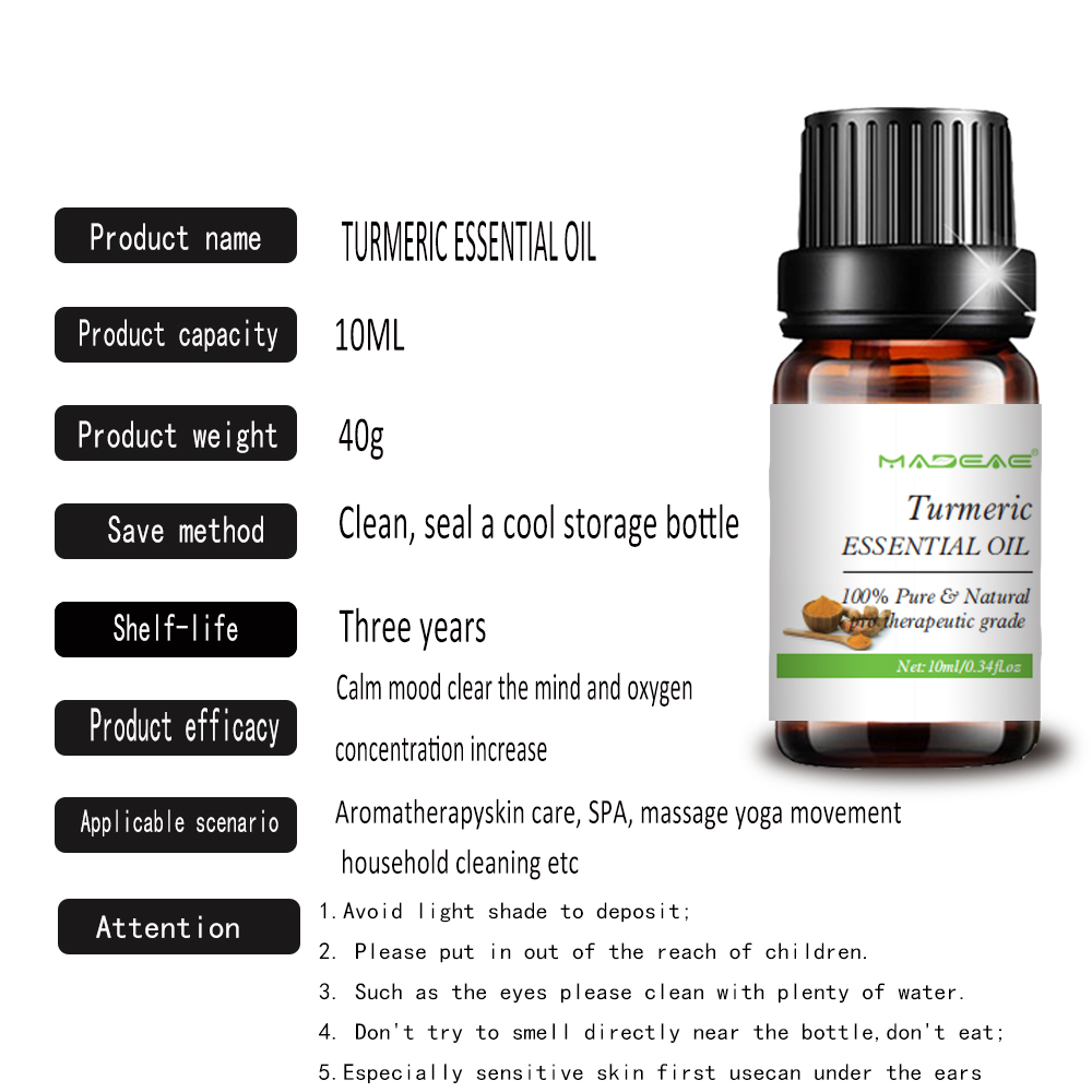 Turmeric Essential Oil Water Soluble Massage Diffuser Oil