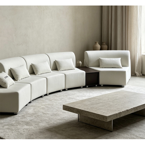 Sofa Fabrik Lengkung Moden untuk Ruang Tamu