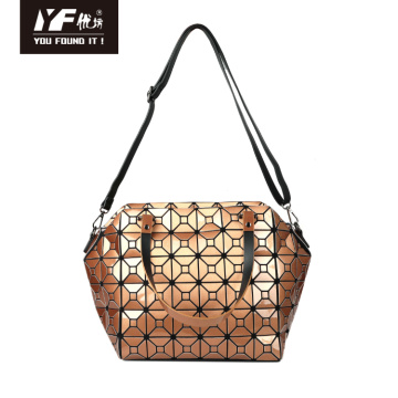 Geometrische PU goldene Farbe wasserdichte Luxushandtasche