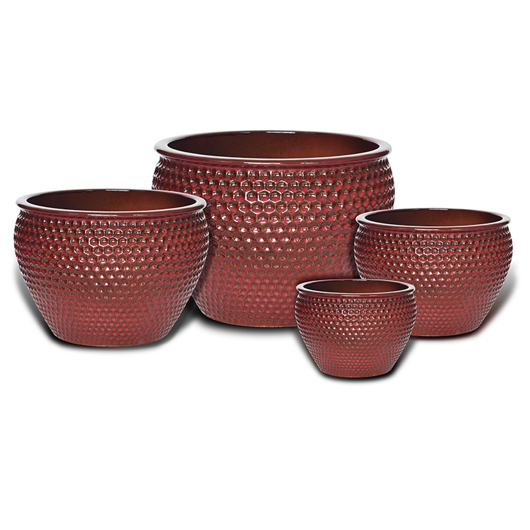 Dimpled Vineyard Potted Lower Ceramic Flower Pots Garden Planters Home And Garden Decorative Glazed Plant Pots7