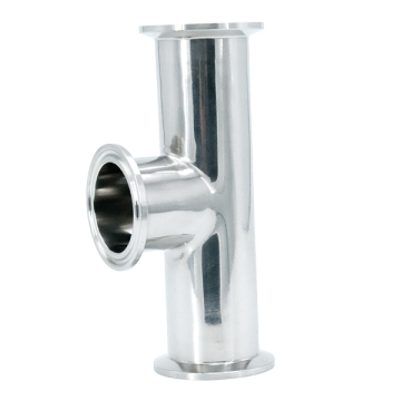 SS316L Sanitary Stainless Steel Tri Clamp Equal Tee with Internal Mirror Polish