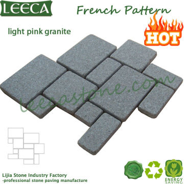 Diagonal french pattern paving stones