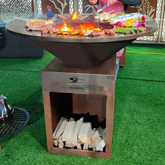 Customizable Size Camping Fire Pit: Outdoor Cooking and Corten Steel BBQ Grill