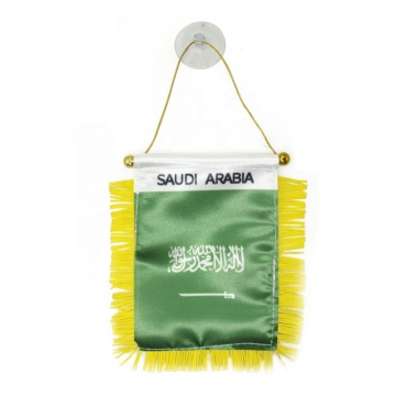 Sunshine Custom 4x6 Inch Car Mirror Flags for Saudi Arabia