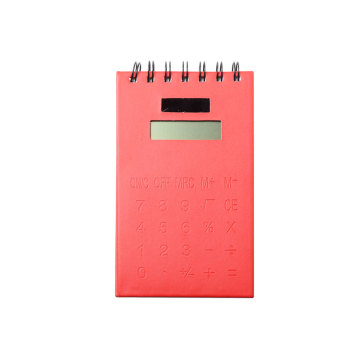 8 Digits Coil Notebook Calculator with Solar Power