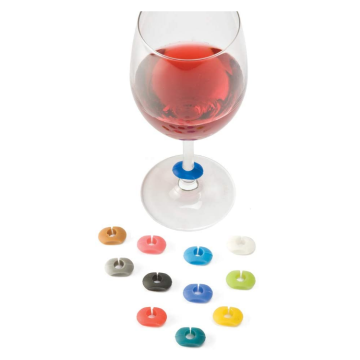 Decoración de vino Regalos de silicona O Charms