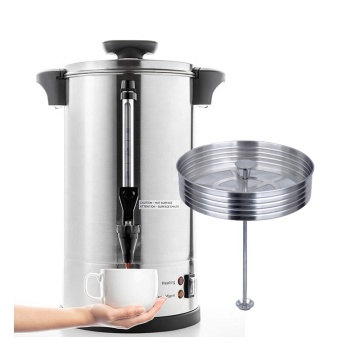 40-Cup Commercial Stainless Steel Percolator Coffee Maker for Catering