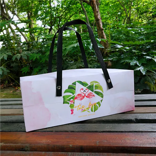 Flamingo pattern roll cake box design