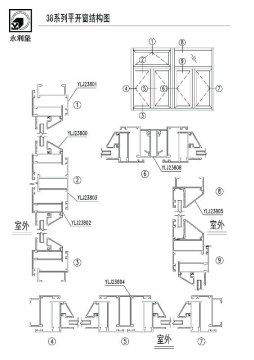 aluminium casement window profile