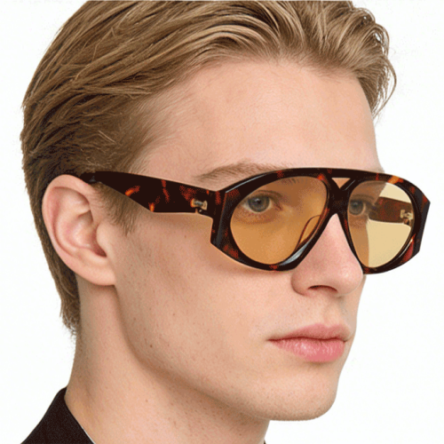 2026 Thick Single Bridge Acetate Aviator Sunglasses
