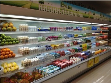 OEM manufacture supermarket food& beverage display cooler