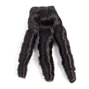 Unprocessed 100% Natural Virgin Malaysian Fumi Spring Curl Human Hair Extensions