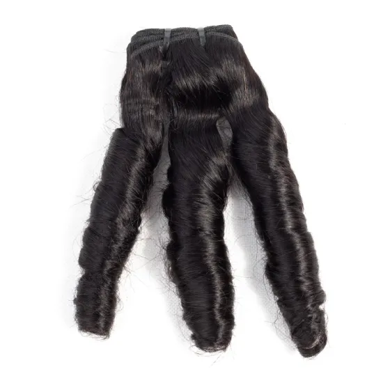Unprocessed 100% Natural Virgin Malaysian Fumi Spring Curl Human Hair Extensions