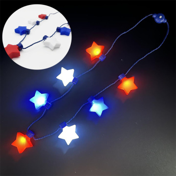 2023 LED Independence Day Light Neklace: การตกแต่งที่งดงามสำหรับวันชาติของอเมริกา
