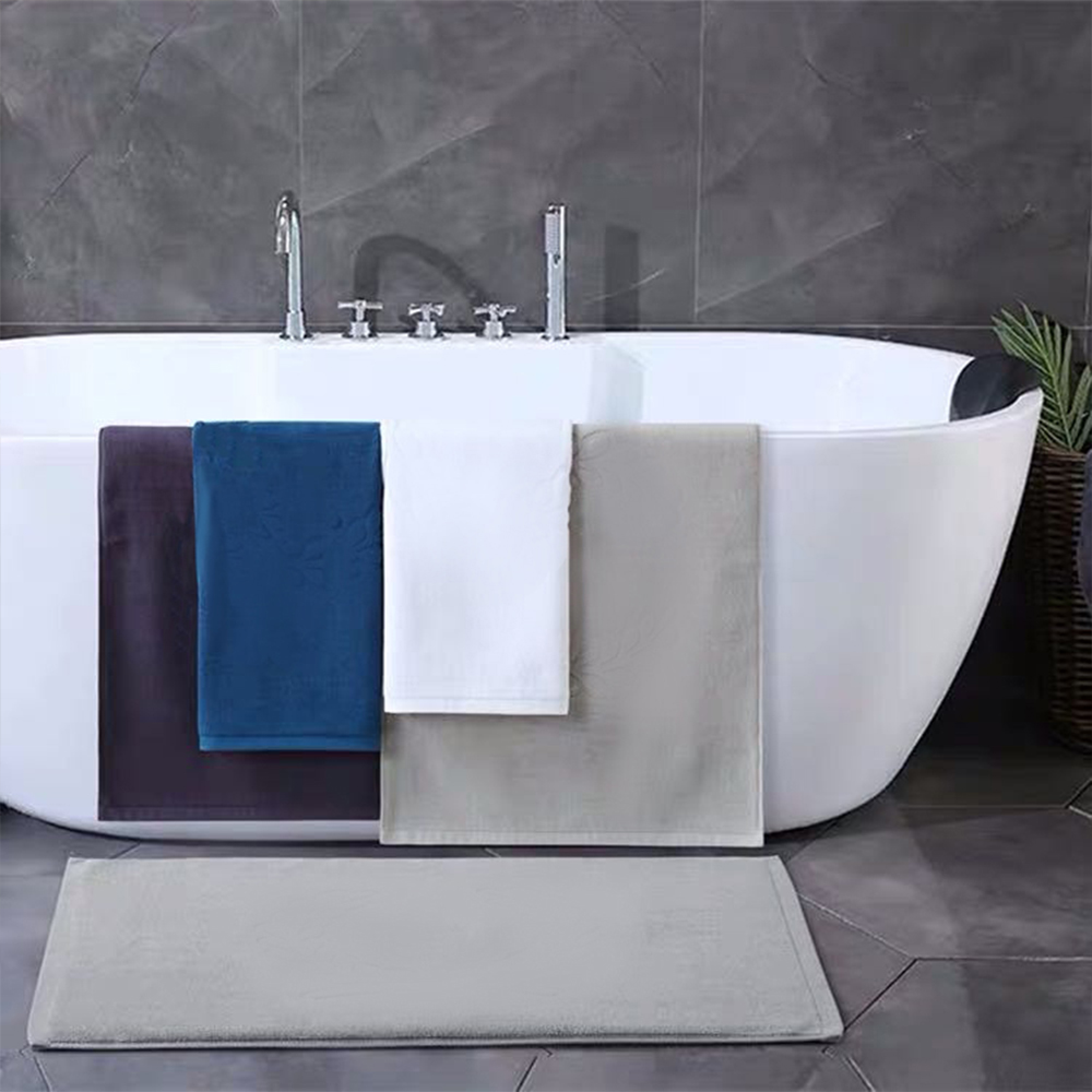 Multicolour Jacquard Logo Bathmats