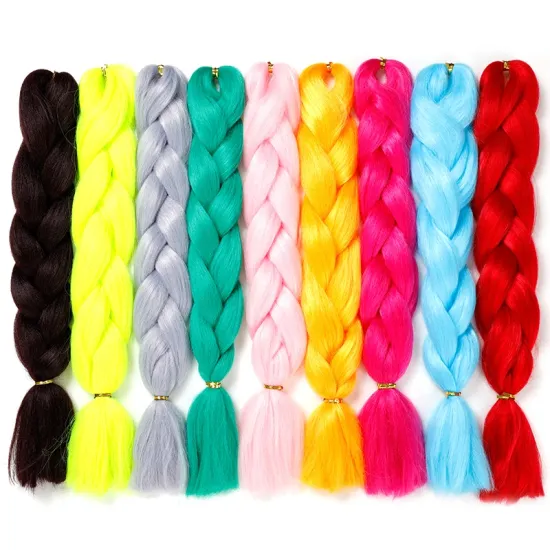 Wholesale hair extension high quality raw material ombre jumbo braid synthetic hair for braiding