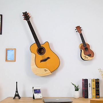 Solid Wood Wall Mount Violin Ukulele Hanger Storage Rack