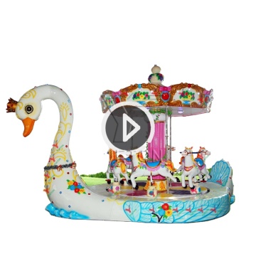 Small Mini Swan 6 Person Playground Cheap Carousel Horse Toy