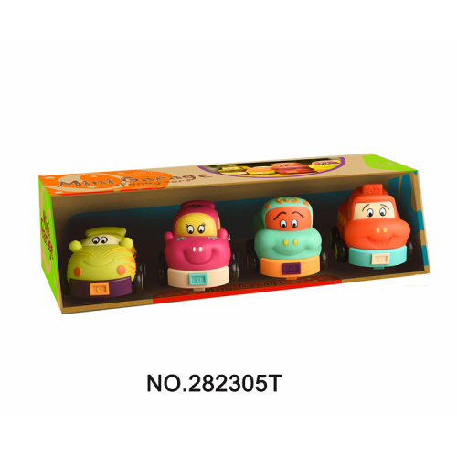 Pack of 4 Cartoon Cartoon Car Toys