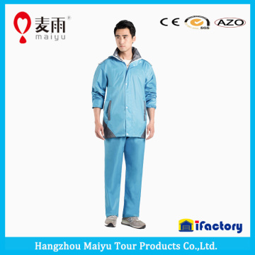 Maiyu adult blue PVC hooded raincoat