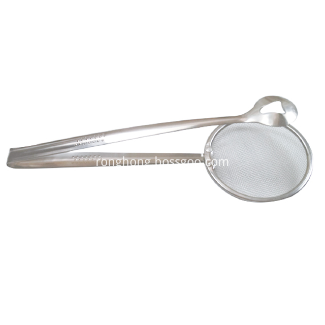 Stainless Steel Fine Mesh Strainer Tongs