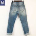 الجينز الياباني الأزرق الفاتح 13 أوقية سراويل جينز