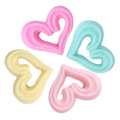 Lovely Pastel Hollow Heart Resin Flatback Cabochons Sweet Love Heart Flat Back Embellishments Scrapbooking Hair Accessories DIY