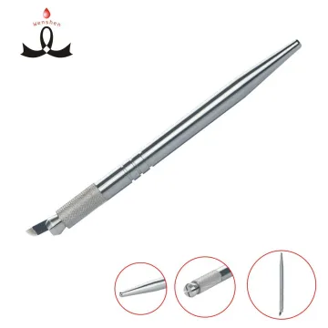 Medical Grade Micropigmentation Microblading Heavy Silver Manual Pen
