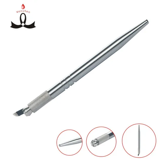 Medical Grade Micropigmentation Microblading Heavy Silver Manual Pen