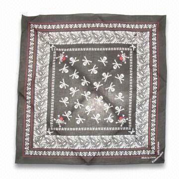 100% algodón Bandana con el diseño del logotipo impreso, Logos personalizados son bienvenidos