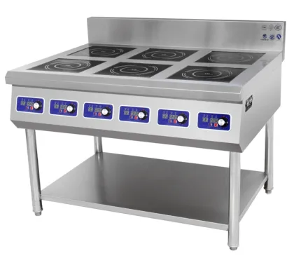 4-Burner Cabinet Induction Cooker Commercial Induction Cooking Range