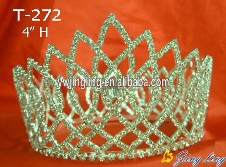 Rhinestone Cheap Full Round Pageant Crowns For Sale