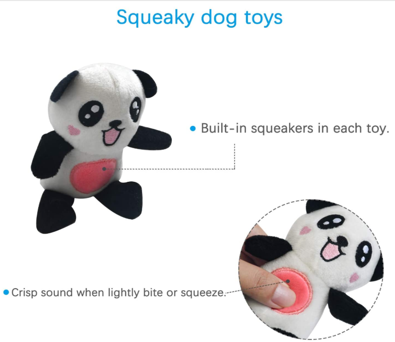 Squeaky Plush Dog Toy Pack for Puppy