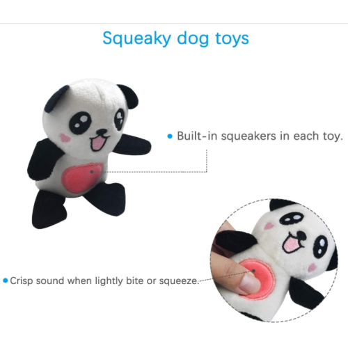 Squeaky Plush Dog Toy Pack dla szczeniaka