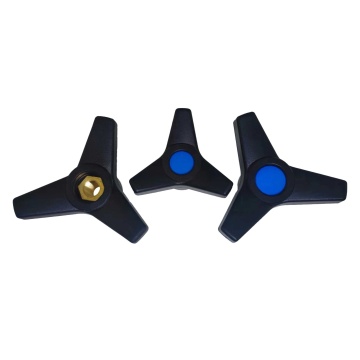 Custom Black Three-Arm Plastic Knob - New Design