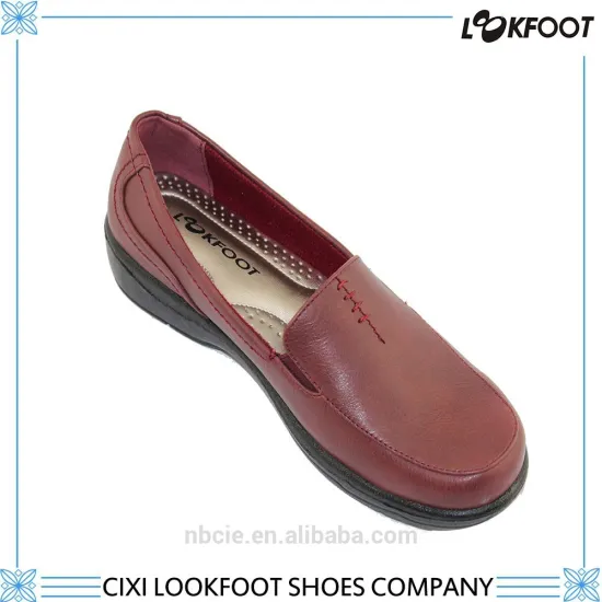 Comfort lady hot sale pu leather new arrival casual shoes