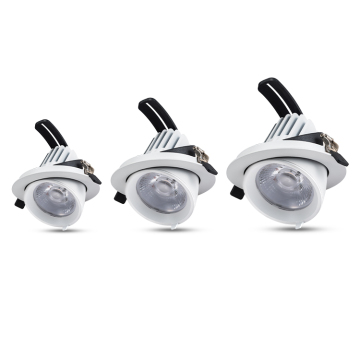 5 Inch 25W CCT Gimbal Downlight with 360 Degree Rotation and 90mm Cutout