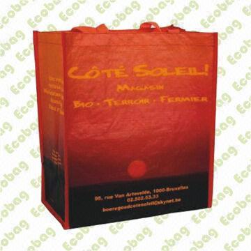 Plastic Bag, Recycle Woven Shopping Bag, Made of 85% PET Bottle Suitable for Gift Purposes