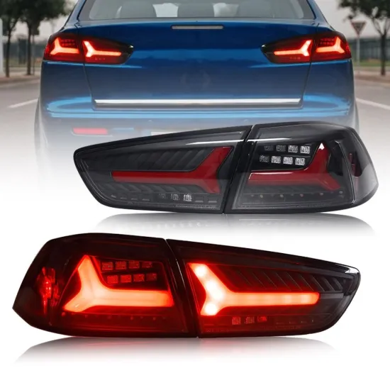 SN Smoke Black LED Tail Lamp for 2008-2013 Mitsubishi Lancer Exceed