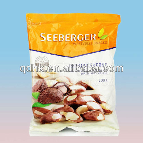 200g back center sealed snacks food packaging bags