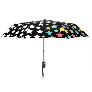 Paraguas plegable que cambia de color automáticamente