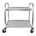 Stainless Steel Service Trolley Stainless Steel 304 Two Layer Dining Trolley Supplier