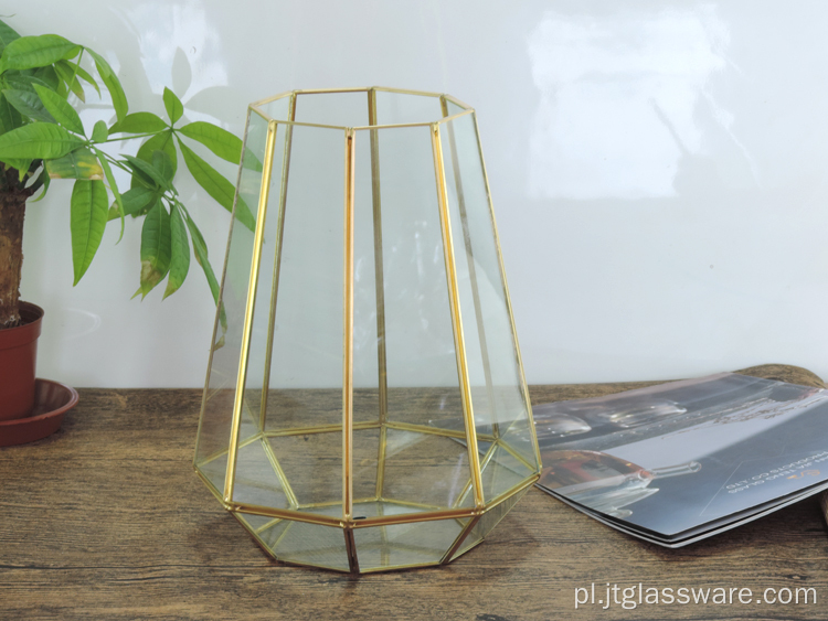 Home Garden Geometryczna dekoracja szklanego terrarium