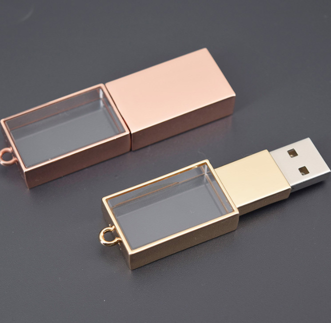 OEM -логотип металлический хрустальный USB
