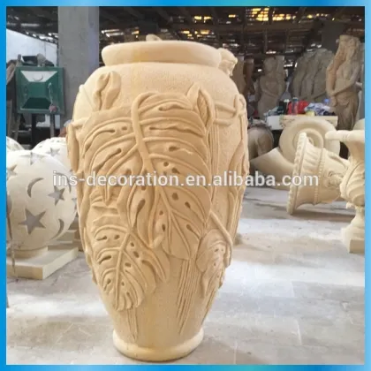 Garden stone flower pots